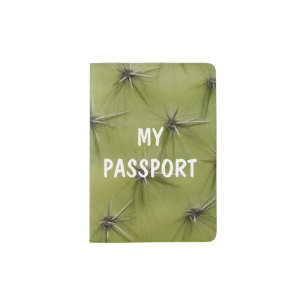 Funny cactus pricks texture custom passport cover