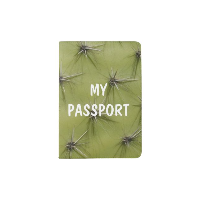 Funny cactus pricks texture custom passport cover (Front)