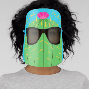 Funny Cactus Stay Back I'm Prickly Face Shield