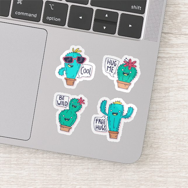 Funny cactus sticker set (Detail)