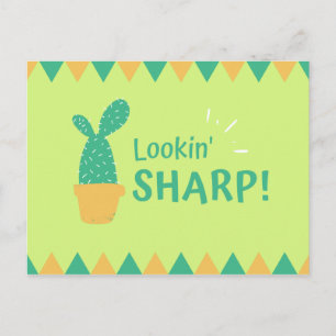 Funny Cactus Triangles Postcard