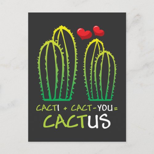 Funny Cactus Valentine _ Women Cacti Pun Lover Postcard