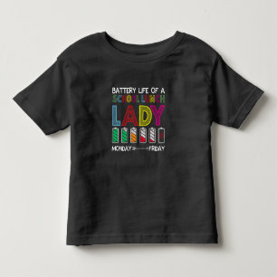 Funny Cafeteria School Lunch Lady Week Mood Humor Toddler T-shirt