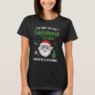 Funny Cafeteria Squad Crew Christmas School Lunch T-Shirt