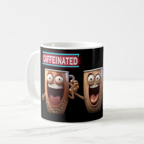 Funny Caffeinated Cartoons Silly Humor Coffee Mug