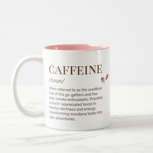 Funny Caffeine Dictionary Definition Witty Coffee Two_Tone Coffee Mug