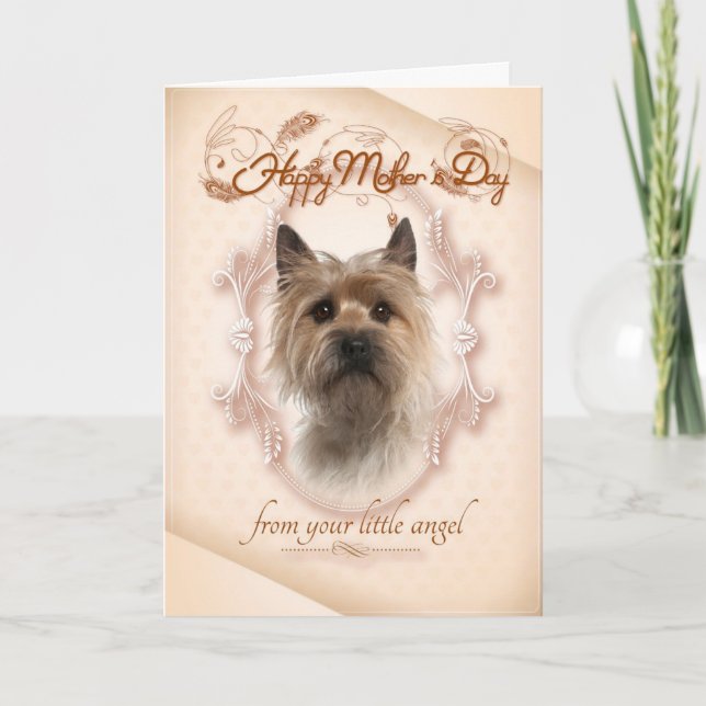 Funny Cairn Terrier Mother's Day Card (Front)