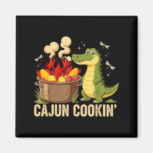 Funny Cajun Louisiana Boil Alligator Crawfish Mard Magnet