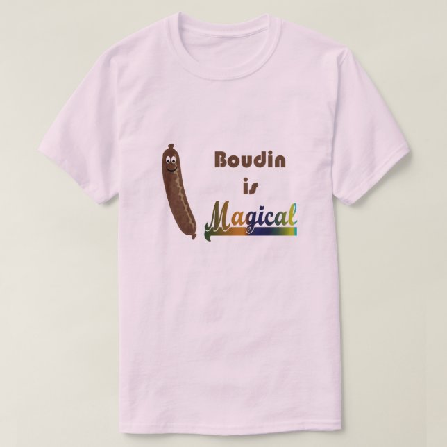 Funny Cajun Louisiana Boudin Lovers T-Shirt (Design Front)