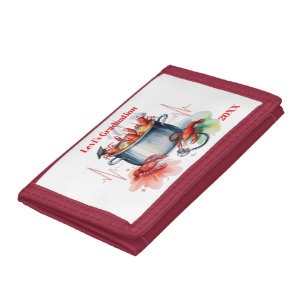 Funny Cajun Nurse Graduation Party Trifold Wallet
