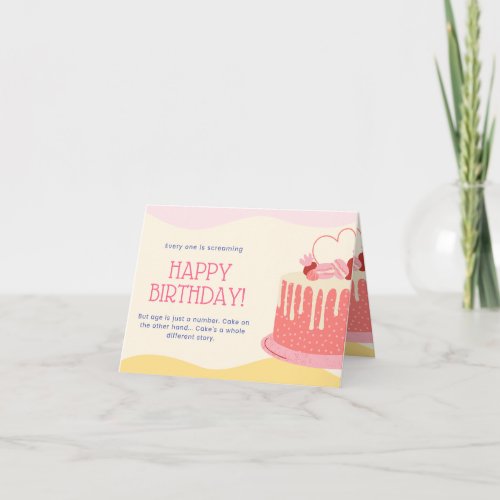 Funny Cake Birthday Card