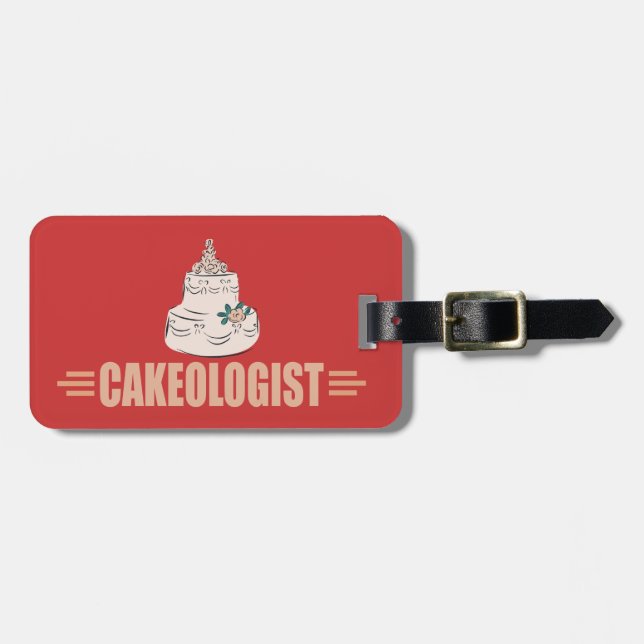 Funny Cake Luggage Tag (Front Horizontal)