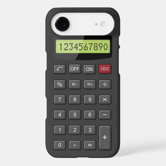 Funny Calculator Pattern Personalized Geeky Case-Mate iPhone Case (Back)