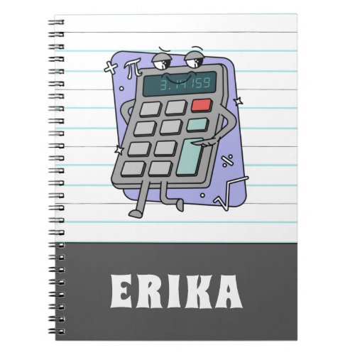 Funny Calculator Striped Math Teacher Appreciation Notebook