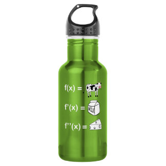 Funny Calculus Derivative Cow Math Pun Cowculus Stainless Steel Water Bottle