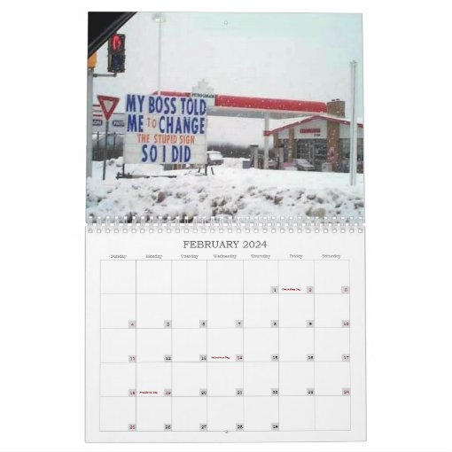 Funny calendar | Zazzle