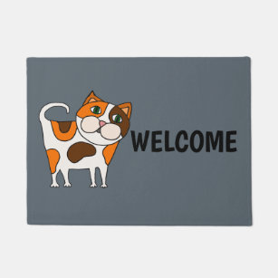 Calico Cat With Interesting Gps >> Calico Cat Doormats Welcome Mats Zazzle Calico Cat With Interesting Gps >> Calico Cat Doormats Welcome Mats Zazzle