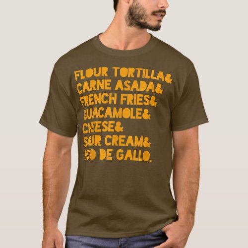 Funny California Burrito Meican Recipe  T_Shirt