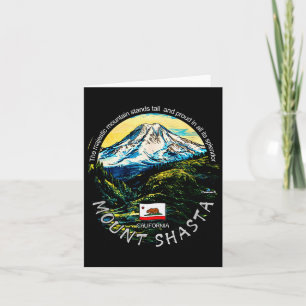 Funny California's Majestic Mount Shasta Hiking Mo Card