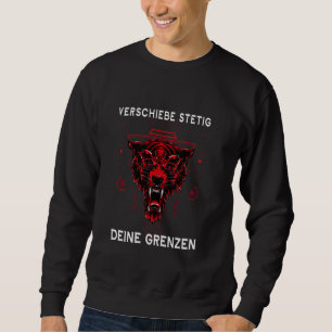 Funny Calisthenics Moving Boundaries Red Wolf Work Sweatshirt