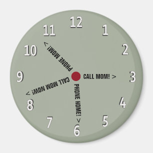 Funny Call Mom Memo Imaginary Clock Magnet