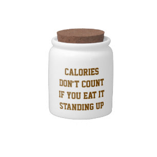 Funny "Calories Don’t Count" Candy Jar