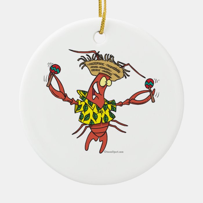 funny calypso lobster christmas ornaments