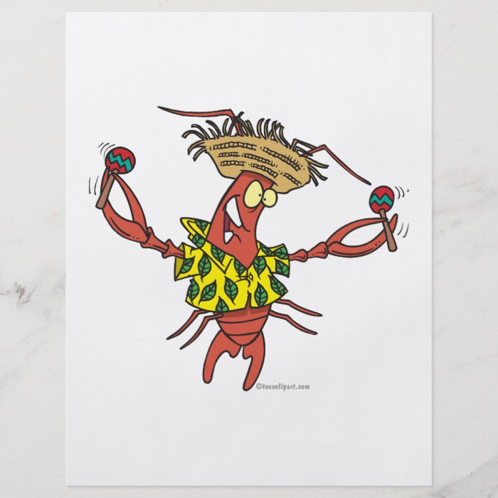 funny calypso lobster full color flyer