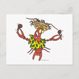 funny calypso lobster postcard