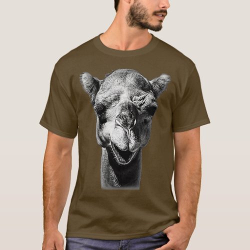 Funny Camel Animal Face  T_Shirt