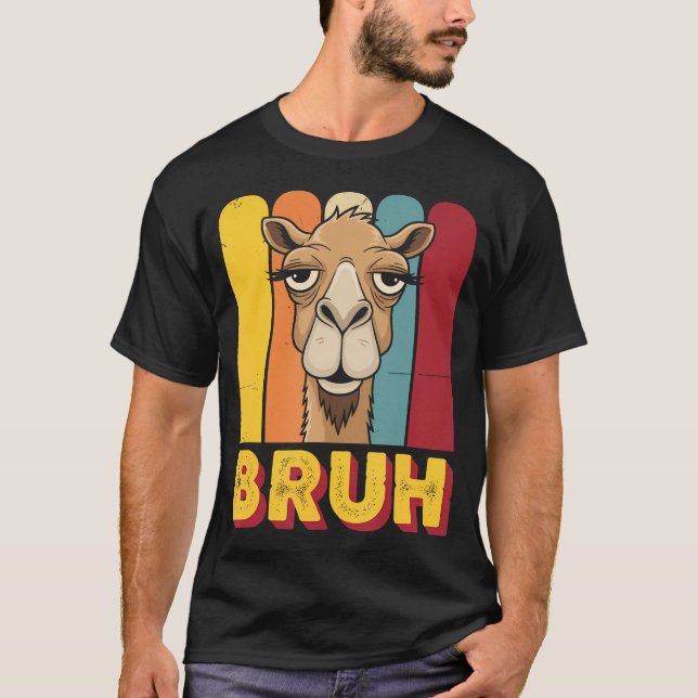 Funny Camel Bruh Meme T-Shirt (Front)