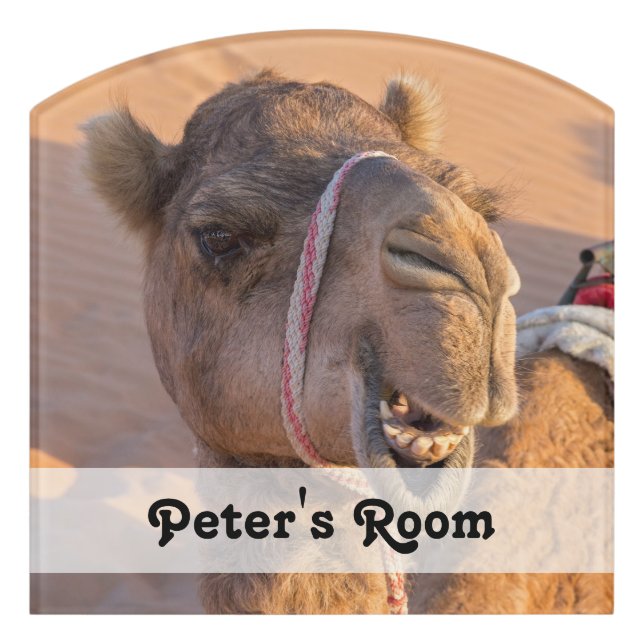Funny Camel Door Sign (Contour Front)