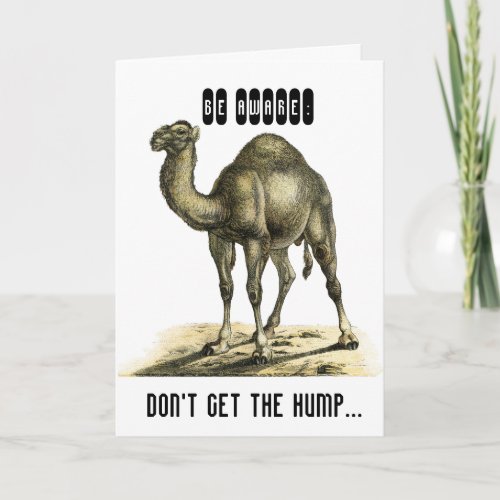 FUNNY CAMEL PERSONALISED BIRTHDAY CARD
