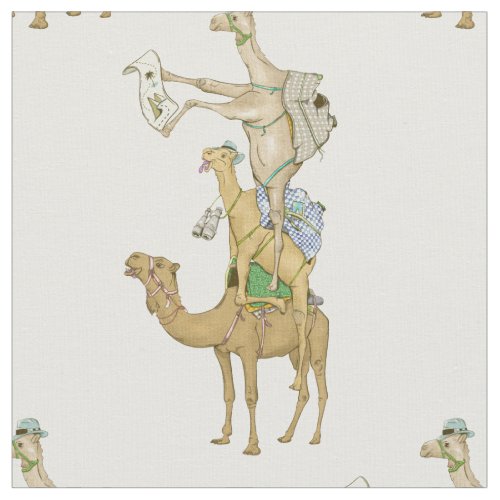 Funny Camel Trek Safari Fabric