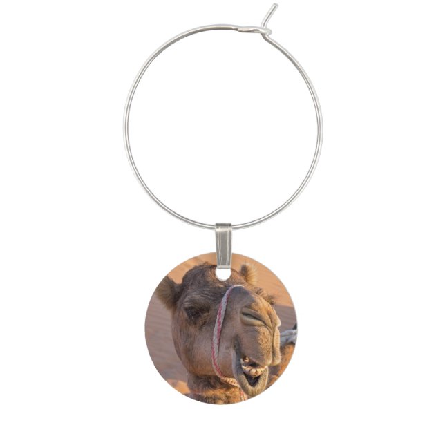 Funny Camel Wine Charm (Front)