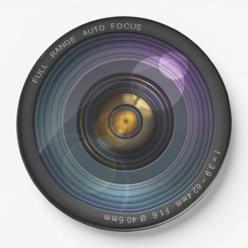 Funny Camera Lens Round Paper Plates