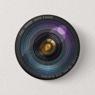 Funny Camera Lens Round Pinback Button