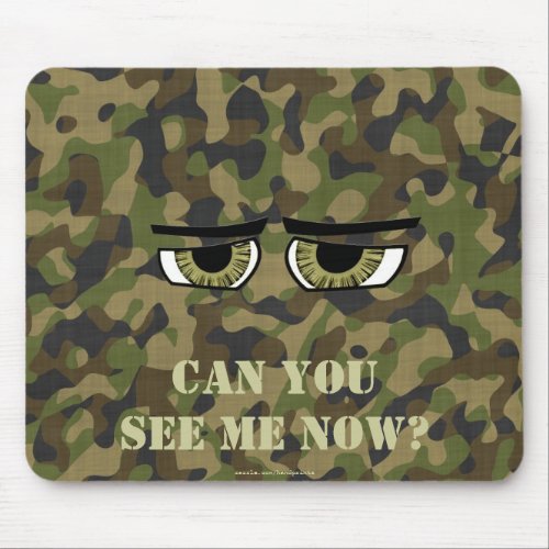 Funny Camouflaged Eyes Military Hunters Army Mouse Pad