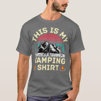 Funny Camp Camper Retro Camping Tent This Is My Ca T-Shirt