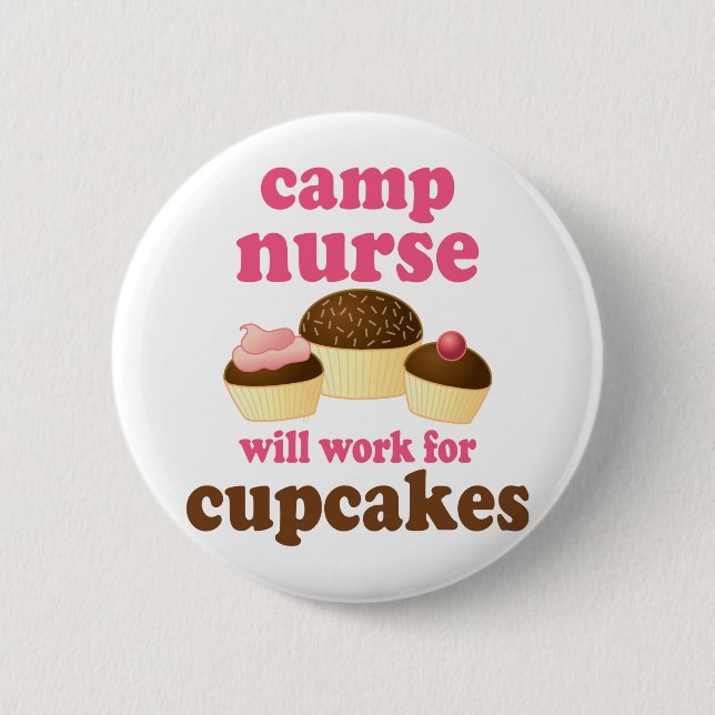 Funny Camp Nurse Button (Front)