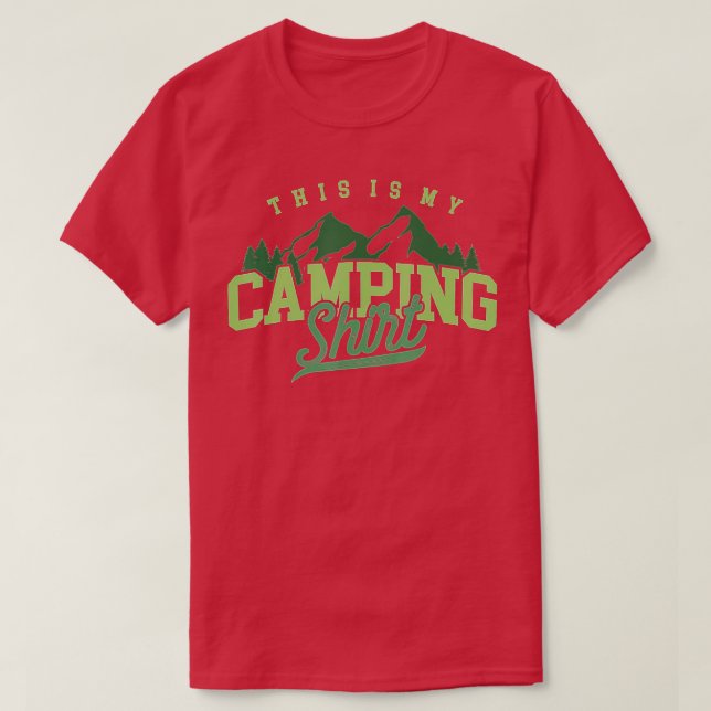 Funny Camper Camp Retro Camping Tent This Is My Ca T-Shirt (Design Front)