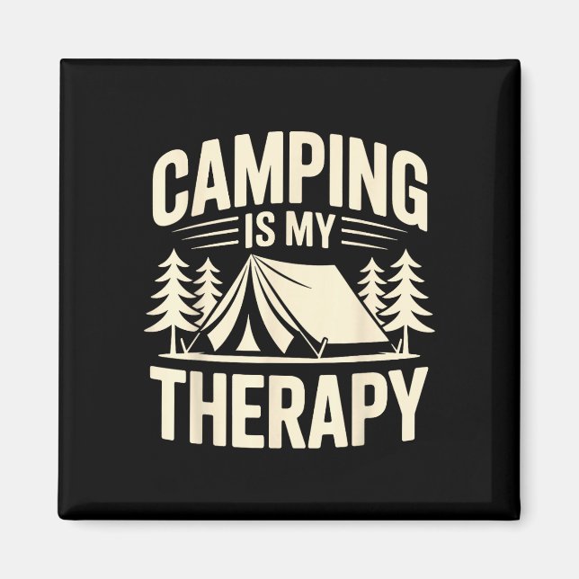 Funny camper camping is my therapy  magnet (Front)