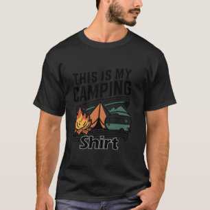 Funny Camper Hiking Tent RV Nature Humor This is M T-Shirt