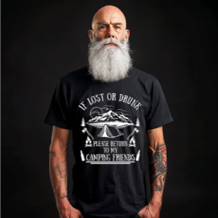 Funny camper slogan camping drinking sayings T-Shirt