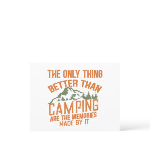 Funny camper slogan summer camping quotes holiday postcard