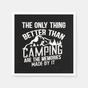 Funny camper slogan summer camping quotes napkins
