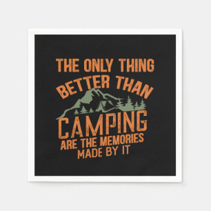 Funny camper slogan summer camping quotes napkins