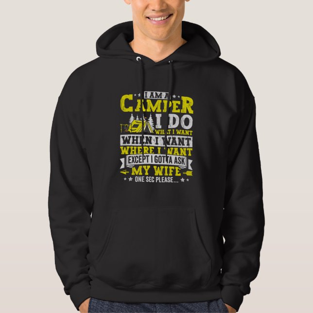 Funny Camping Apparel Camper Outdoor Travel for Me Hoodie (Front)