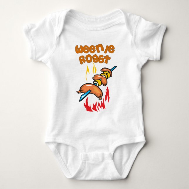 Funny Camping Baby Bodysuit (Front)
