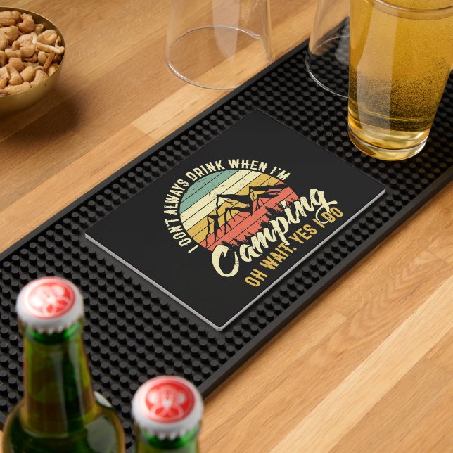 Funny Camping beer drinking word art  Bar Mat (Insitu (Bar 2))